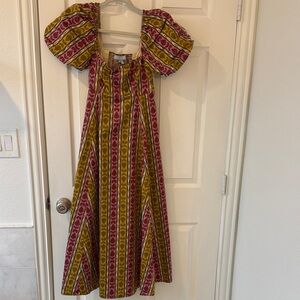 Hill House Pink and Yellow Striped Dress